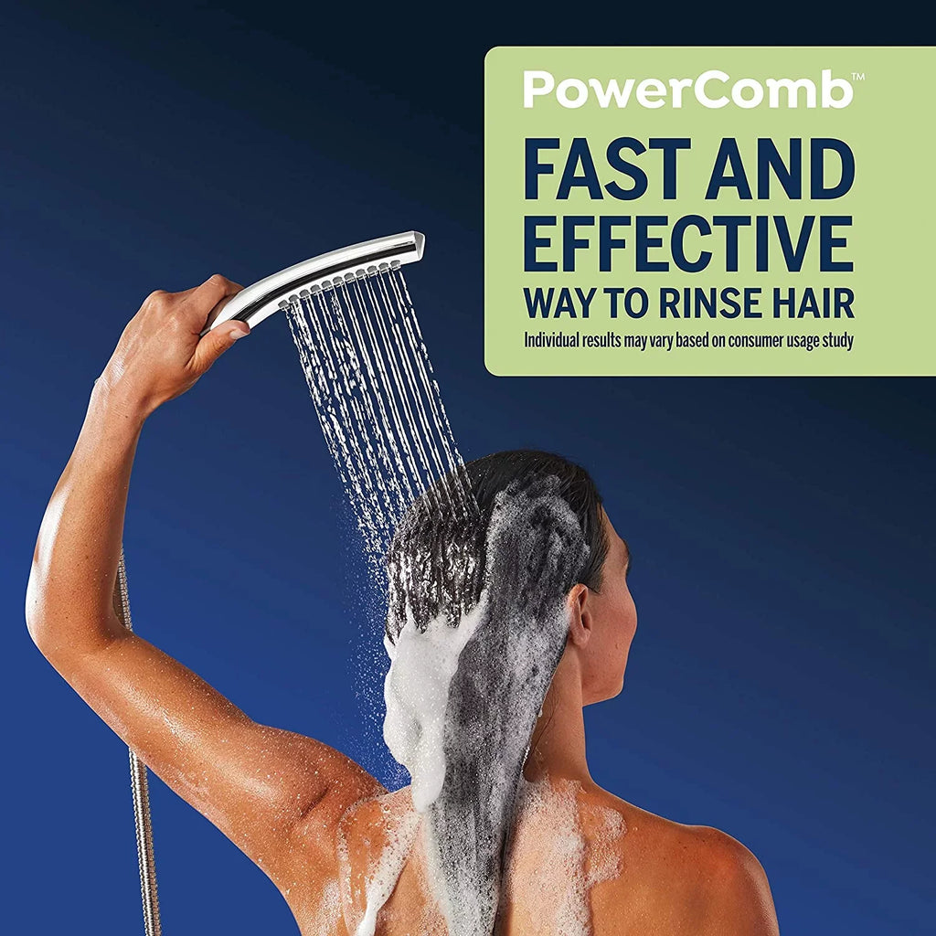 Waterpik PowerWand Spa Combo Shower with PowerPulse Massage, Chrome, -633E--183ME