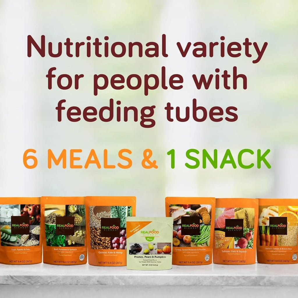 Real Food Blends - Quinoa, Kale & Hemp - Meals for Tube Fed People - 9.4 Oz Pouch (Pack of 12)