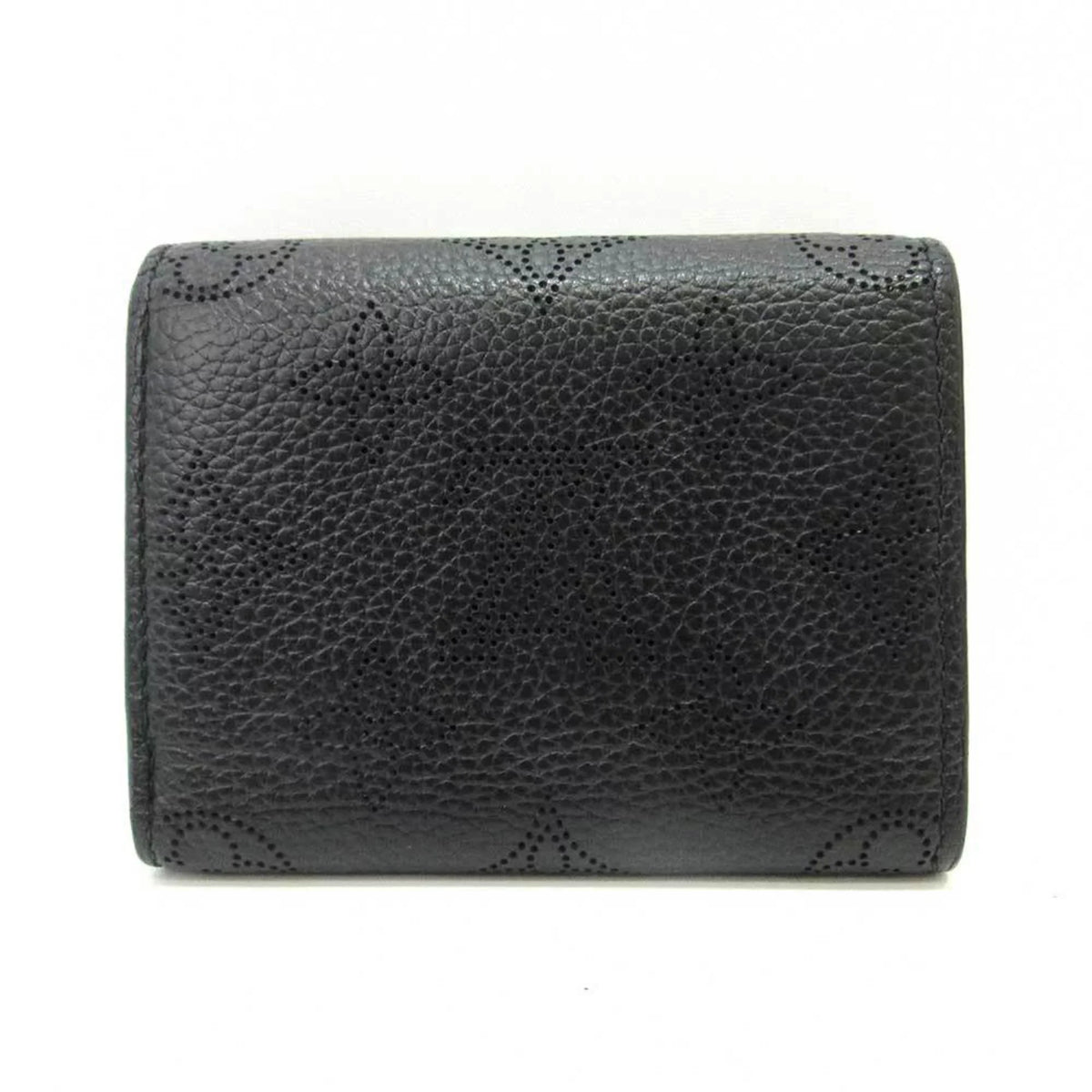 Pre-Owned Louis Vuitton Wallet Portofeu Ilysse  Noir Black Mini Trifold Women's Monogram Mahina M67498  (Good)