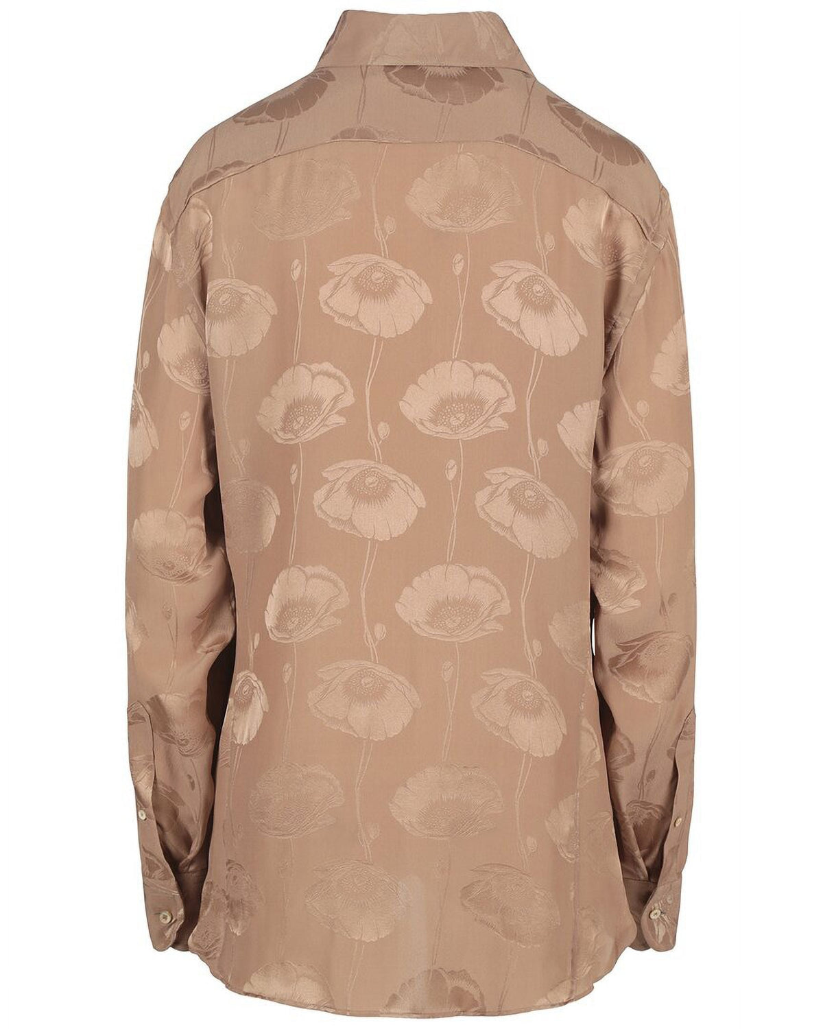 Gucci womens  Poppy Jacquard Silk Top, 46