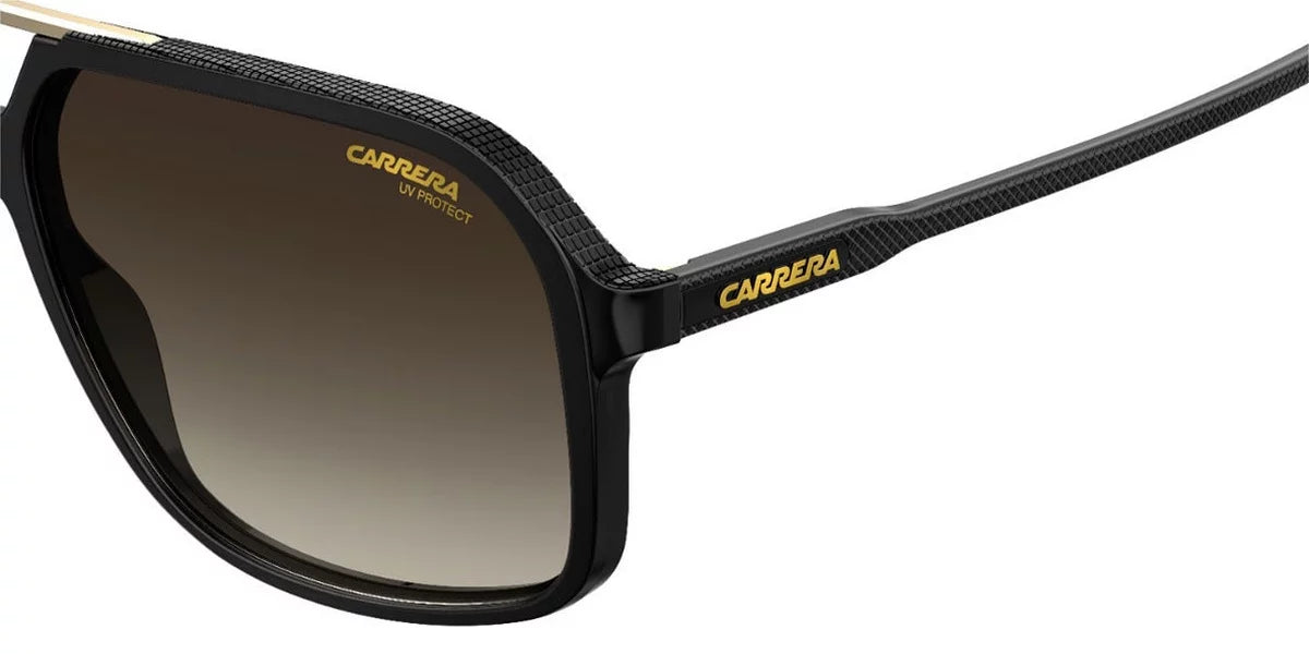 Carrera  229/S Plastic Unisex Square Sunglasses Black/Brown 59mm Adult