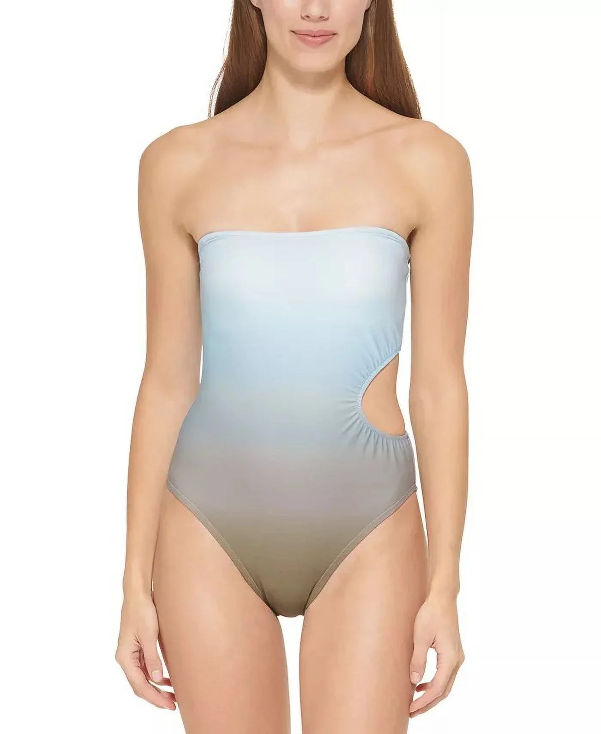 Cutout Bandeau One-Piece Swimsuit,  12