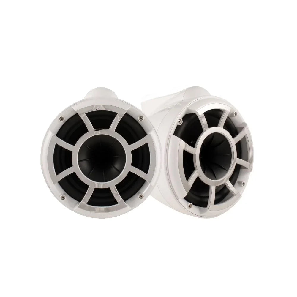 Wet Sounds REV10W- 10" Swivel White Tower Speakers with Malibu G5 Tower Adapters