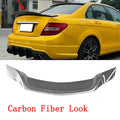 S for 08-14 Mercedes Benz W204 C250 C300 C63 Rear Trunk Spoiler Wing Carbon Fiber Style