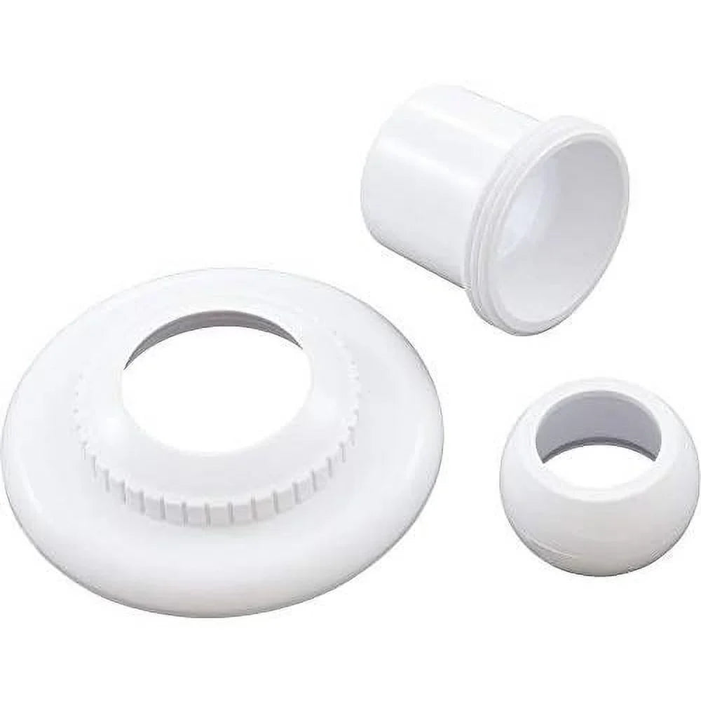 SP1422E White 1-Inch Opening Large Hydrostream Extended Directional Flow Inlet Fitting With 1-1/2-Inch  Thread