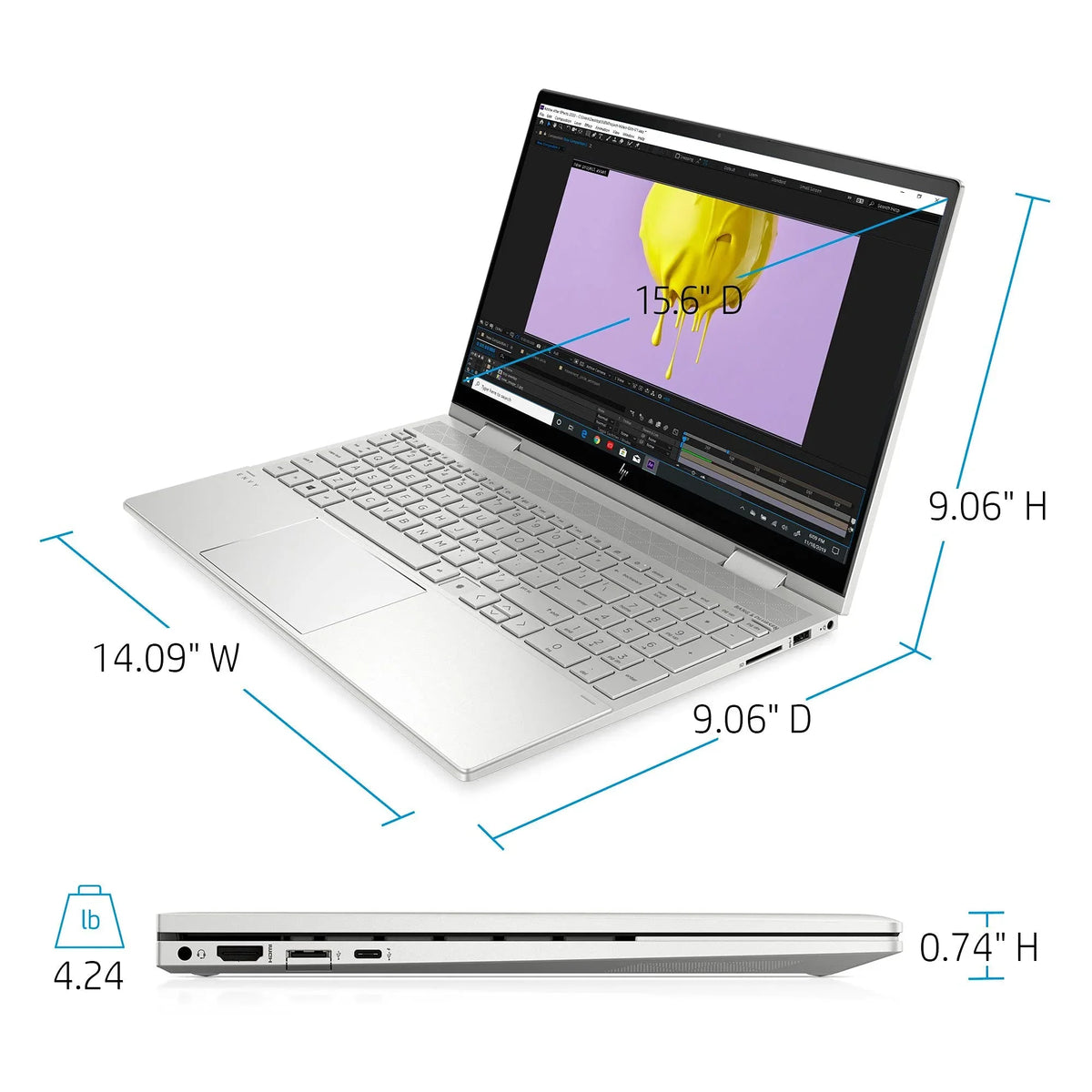 2021 Envy 2-in-1 Laptop 15.6 inch  Touchscreen 11th Gen Intel i5-1135G7 Iris Xe Graphics 20GB DDR4 1TB NVMe  - 6 Win 10 Pro Fingerprint Backlit Keyboard w/ 32GB