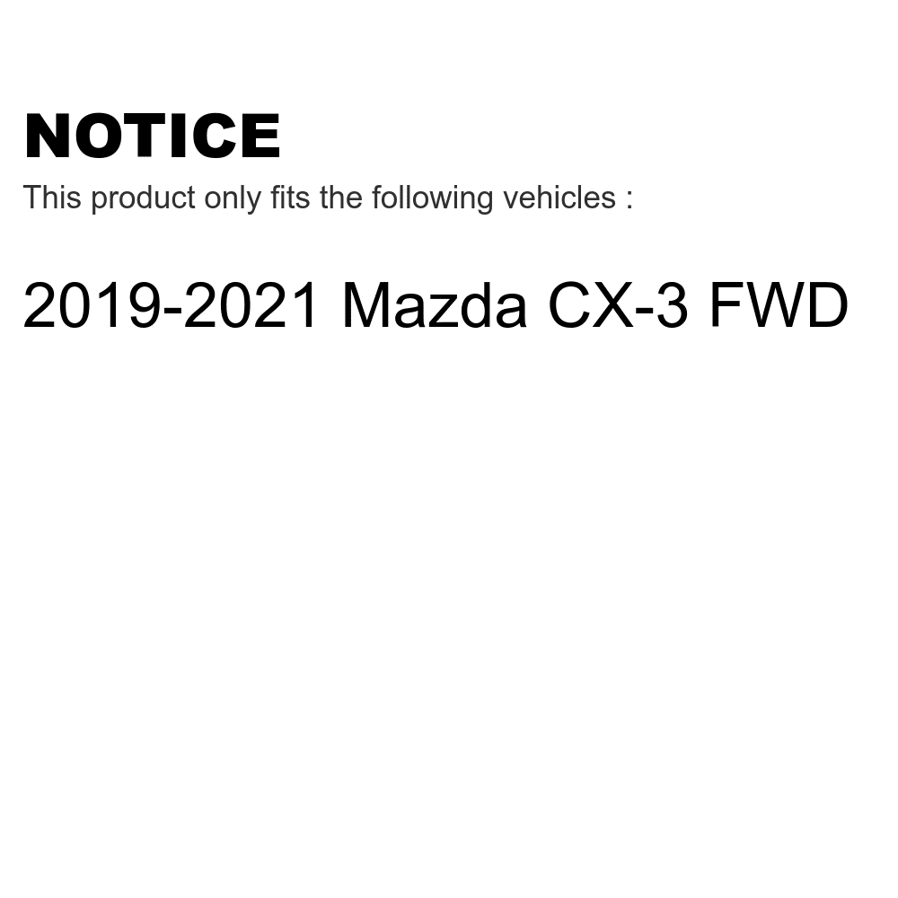 Transit Auto - Front Rear Coated Drilled Slotted Disc Brake Rotors And Semi-Metallic Pads Kit For 2019-2021 Mazda -3  -100840