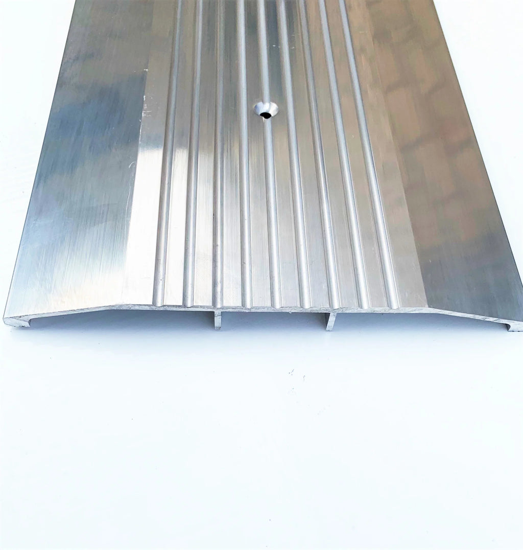 7" Wide x 1/2" Heavy Duty Corrugated Aluminum Threshold Made in  (8  (96 3/4") Long)