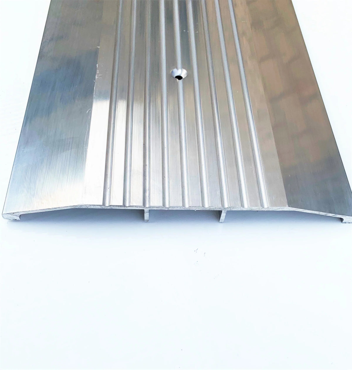 7" Wide x 1/2" Heavy Duty Corrugated Aluminum Threshold Made in  (8  (96 3/4") Long)