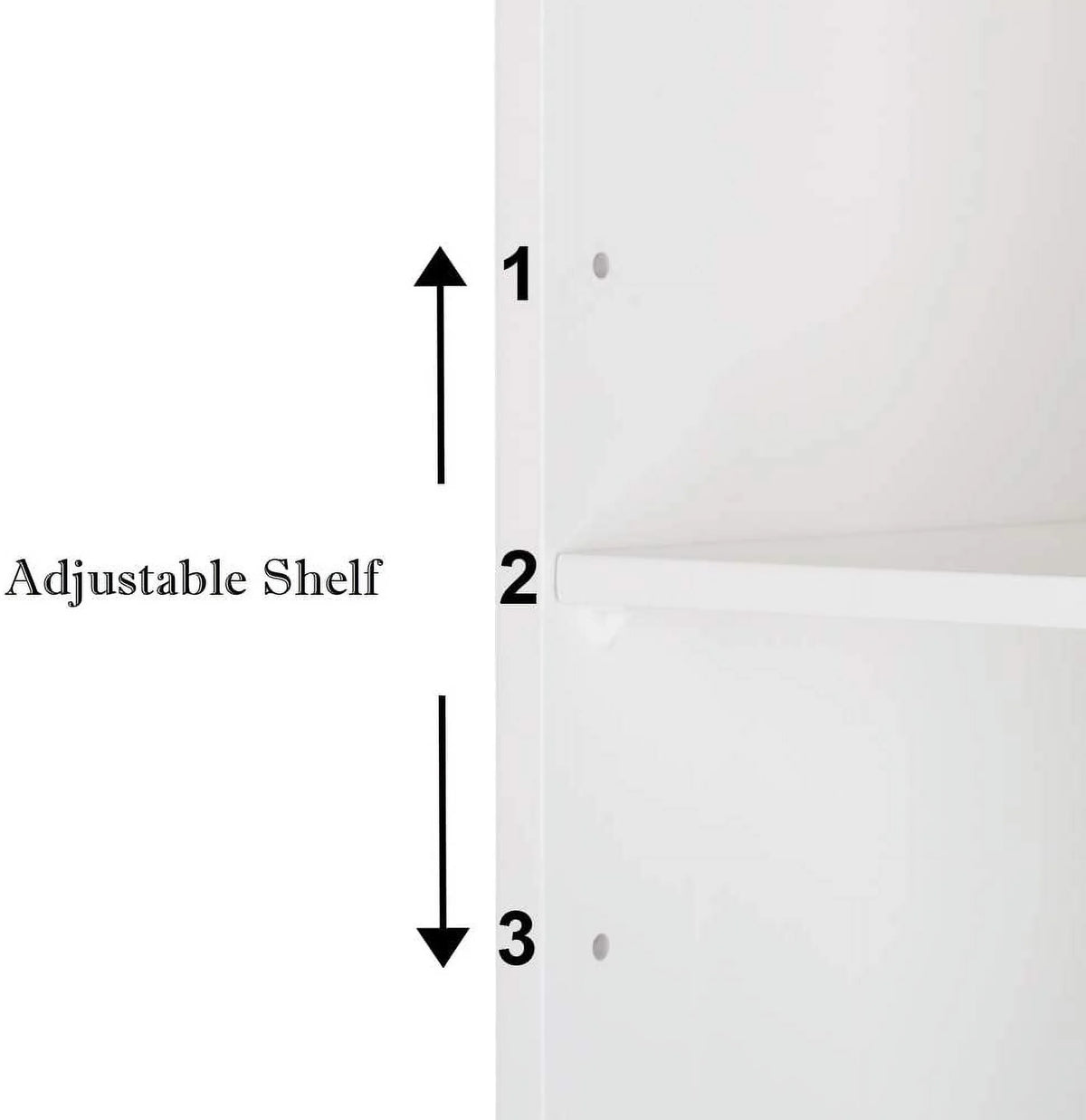 Bathroom Cabinet Wall Mount Mirrored Medicine Cabinet Storage Organizer with Single Door and 2 Adjustable Shelves White