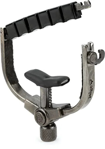 Made in the  Paige Clik -6-W- 6-string Wide Guitar Capo Made for Acoustic Guitars and Electric Guitars, Made for Wider Neck Guitars (Black Nickel)