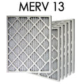 16x20x4  13 Pleated Air Filter 3PK | 15.5x19.5x3.625 - Actual Size