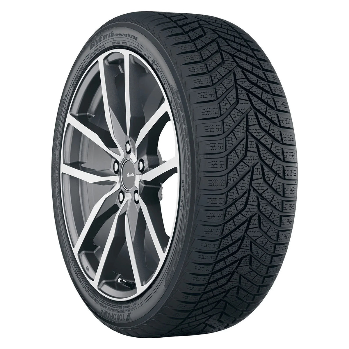 Yokohama BluEarth Winter V905 Winter 255/40R19 100V  Passenger Tire Fits: 2017 Volkswagen Tiguan Highline, 2016-18 Audi Q3 Technik