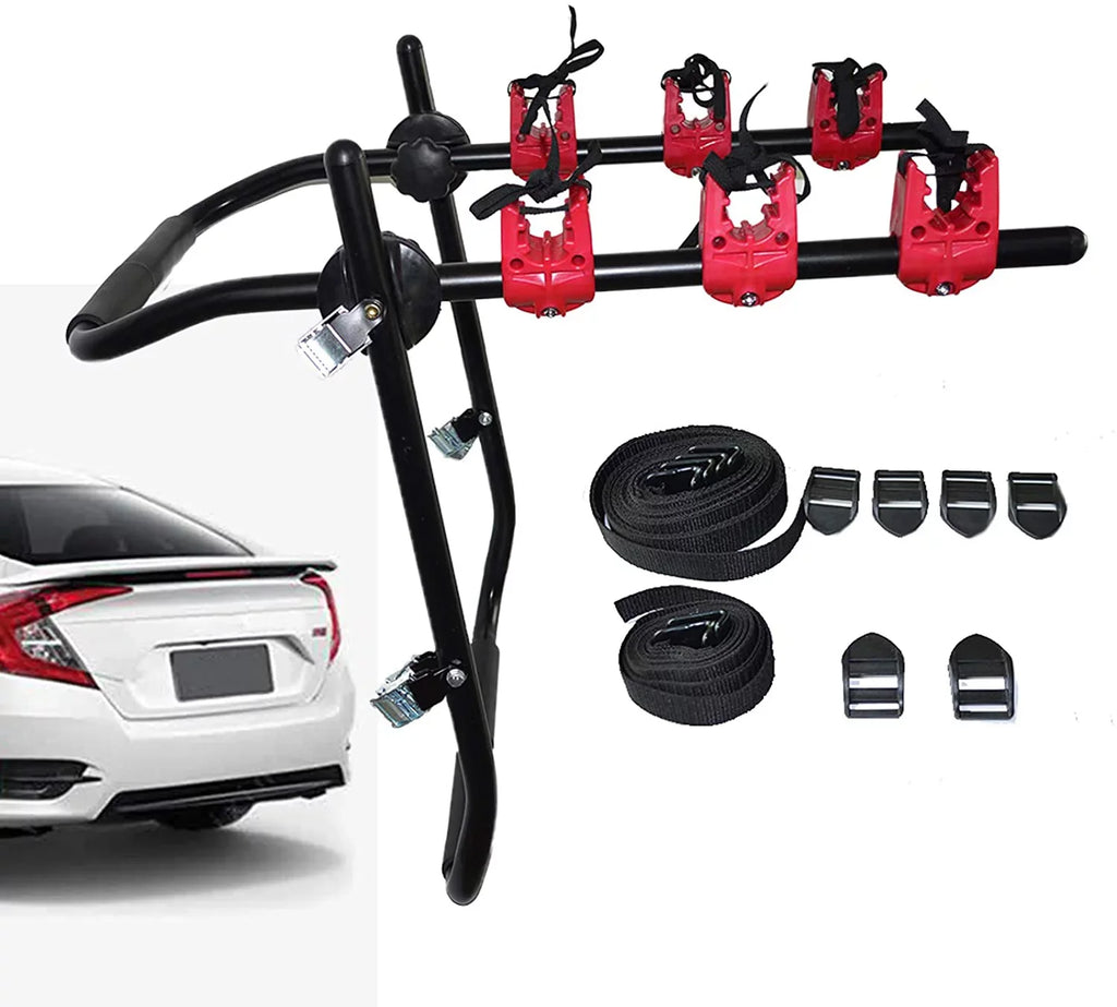 3-Bike Trunk Mount Rack Auto Hitch Mount Fit For Car Truck Carrier Van
