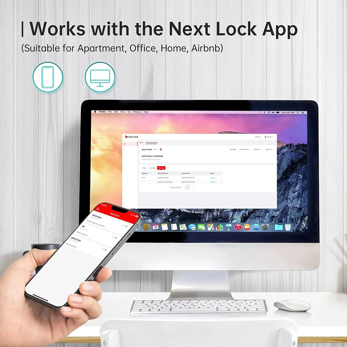 Smart Front Door Locks Deadbolt:  Keyless Entry Keypad Door Lock, Digital Electronic Bluetooth Code Locks for House Airbnb