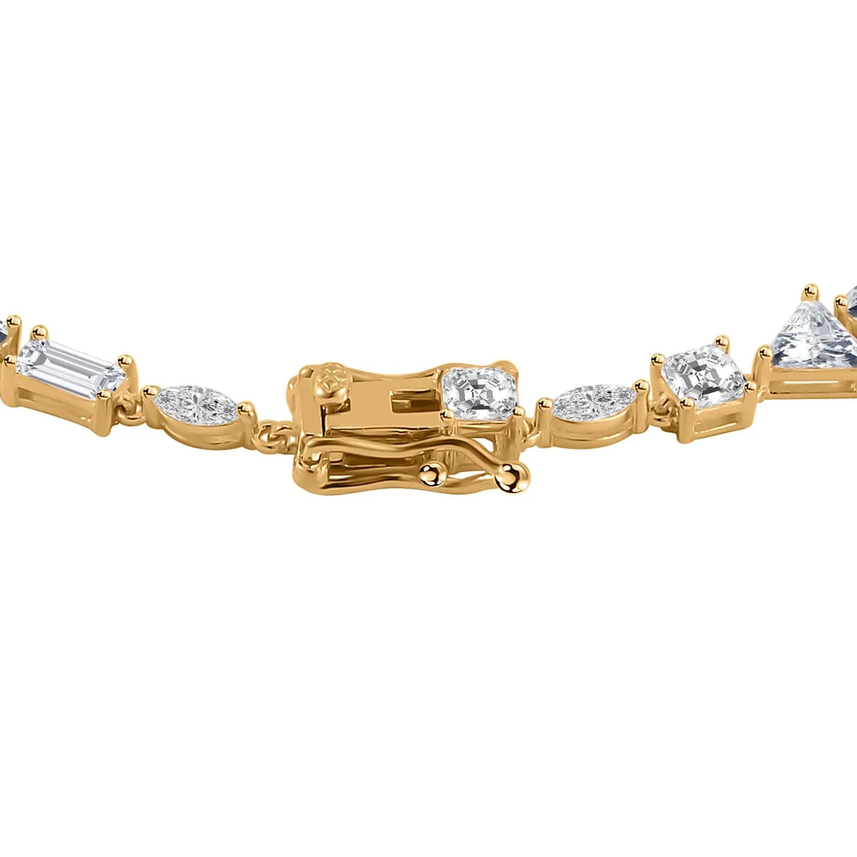 Shop  Lustro Stella Cubic Zirconia  Marquise 925 Sterling Silver Vermeil Yellow Gold Plated Bracelet for Women Jewelry Size 8" Ct 10.66 Birthday Mothers Day Gifts for Mom