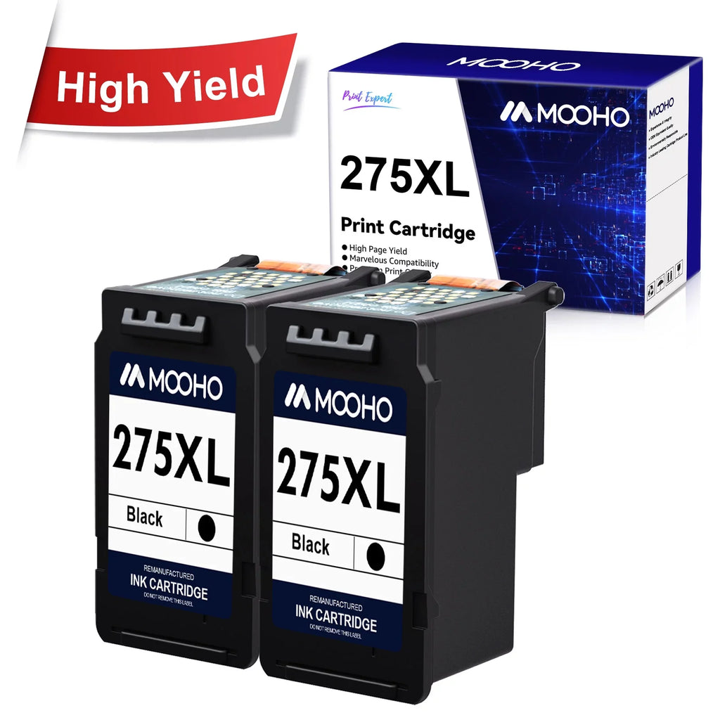 Mooho Ink Cartridges Replacement for Canon Ink 275 -275XL 275XL for Pixma TS3522 TR4720 TS3520 TS3500 TR4722 TR4700 Printer,2 Pack