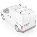 '-Racks Model AX312 Aluminum Van Roof Rack Cross Bars Fits for 2013-On NV200/ 2014-On Transit Connect/ 2013-2017 City Express, 3 Bar 50'' - White