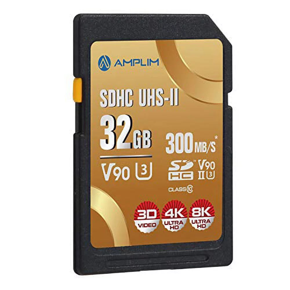 Amplim Extreme High Speed 32GB - V90   Card for 4K 8K  Video Camera Camcorder