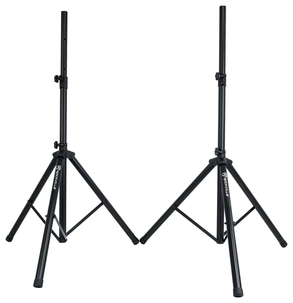 Rockville RPG122K 12" Portable  System 2 Powered Speakers Bluetooth+Mic+Stands