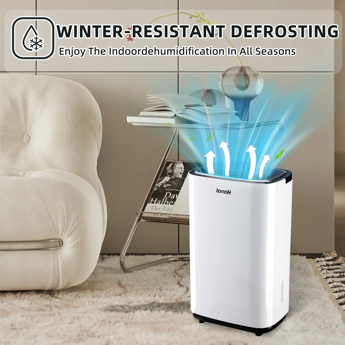 22 Pints Dehumidifier,1500 Sq.Ft,Protable Dehumidifier for Basement and Home with Drain Hose,Max Moisture Removal 30 Pints (95 "F, 95% ),White
