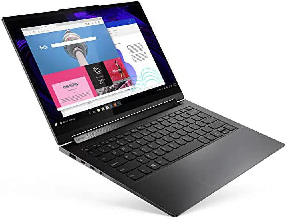 Lenovo 2022 Yoga 9i -14.0"  Touchscreen  2-in-1 Laptop (Intel i7-1185G7 4-Core, 8GB , 256GB , Intel Iris Xe, Backlit , Fingerprint, WiFi 6,  5.1,  Webcam, Win 10 Home) w/Hub