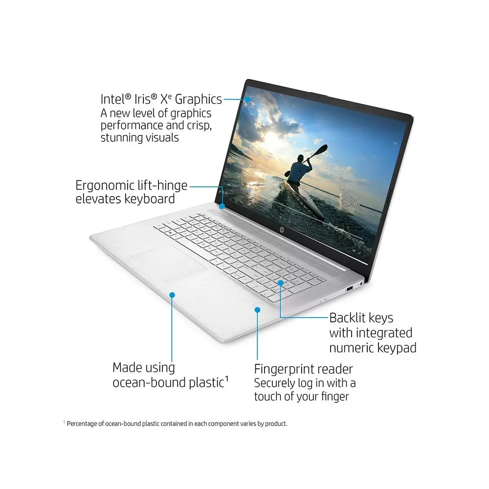 2021 17.3"   Laptop Computer, 11th Generation Intel Core i7-1165G7, 32GB , 1TB PCIe , Backlit Keyboard, Intel Iris Xe Graphics,  Webcam,  Audio, Windows , Silver, 32GB  Card