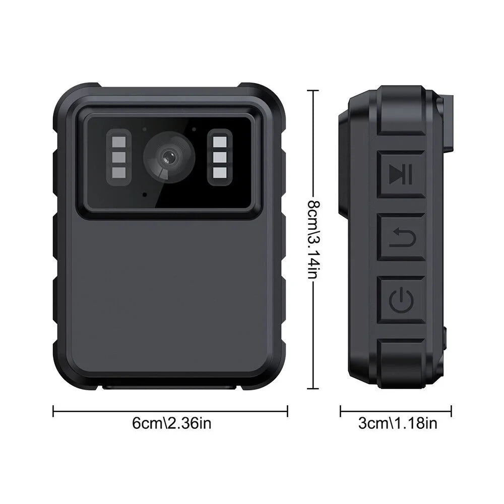 JahyShow Night Vision Body Camera - Mini Camcorder with 1080P Audio Video  and WiFi Connectivity
