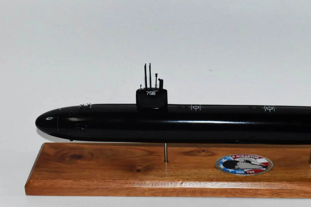 Scranton -756 (Black Hull) Submarine Model,Navy,Scale Model,Mahogany,20 inch, Class