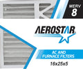 Aerostar 16x25x5   8, Carrier Replacement Pleated Air Filter, 16x25x5, Box of 2