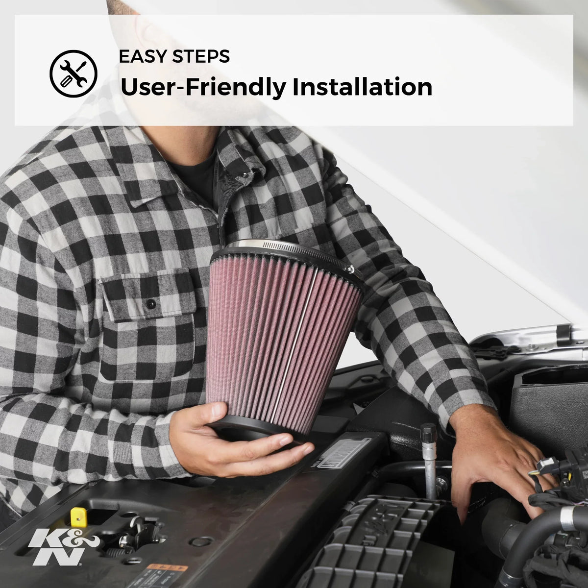 K&N Engine Air Filter: High Performance, Premium, Washable, Industrial Replacement Filter, Heavy Duty: 38-2031S