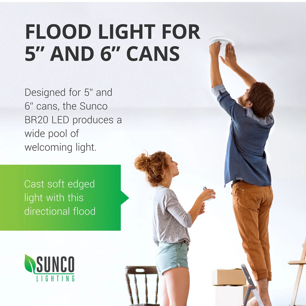 Sunco Lighting 32 Pack BR30  Bulb, 11W=65W, 3000K Warm White, 850 , E26 Base, Dimmable, Indoor Flood Light for 5" or 6" Cans -  & Energy Star