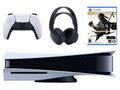 Sony Playstation 5 Disc Version Console with Black  3D Wireless Gaming Headset and Ghost of Tsushima Director's Cut