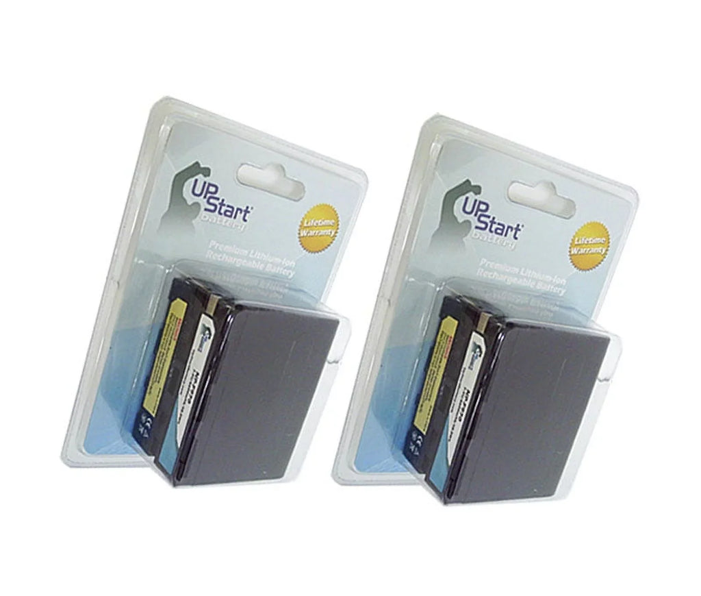 2x Pack - UpStart Battery Sony -D800 Battery - High Capacity High Capacity Replacement for Sony -F970 Digital Camera Battery (6600mAh, 7.4V, Lithium-Ion)