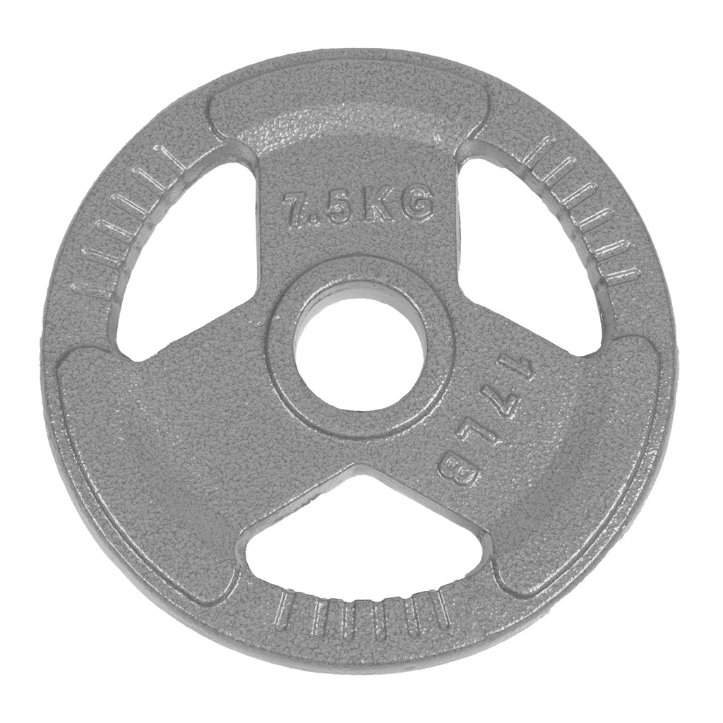 17LB Olympic Weight Plates, 2 Pack Cast Iron Plate for Strength Training and Weightlifting, Olympic or Standard