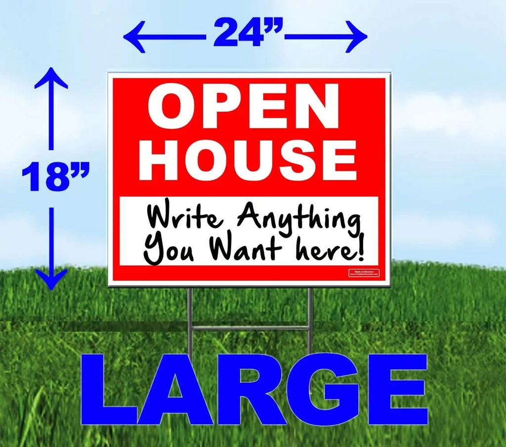 24" x 18" -  Ink Yard Sign - Corrugated Plastic - Printed Front & Back - with Metal Ground Stake included -   sign