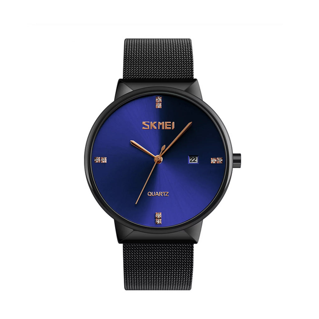 Mens Ultra Thin Luxury Stainless Steel Watch, 30M Water Resistant