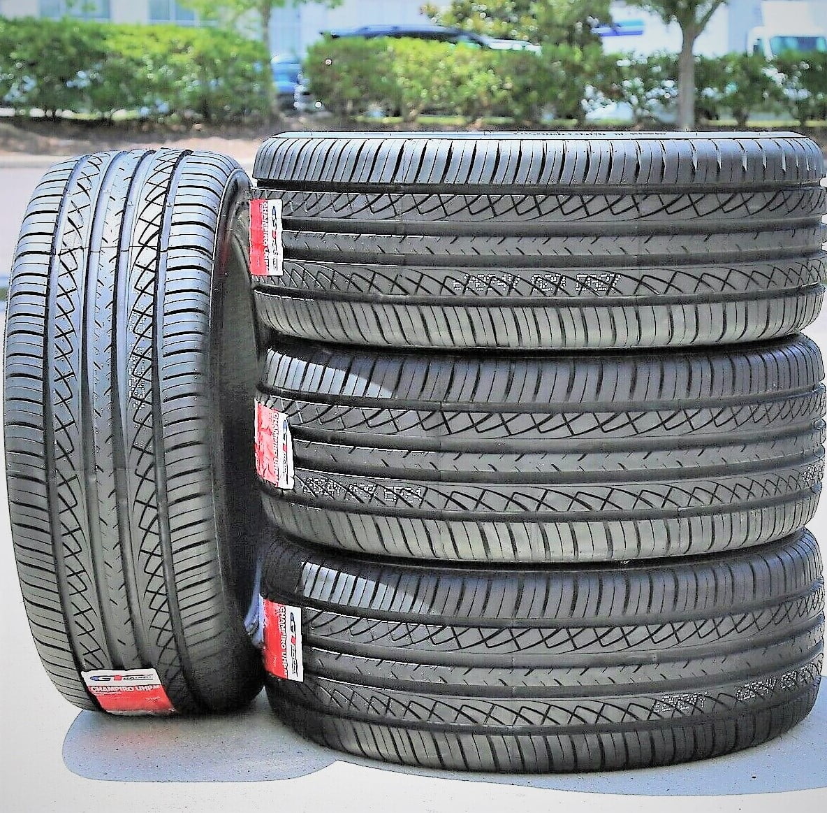 Set of 4 ()  Radial Champiro  A/S 255/40R19  100Y   High Performance Tires Fits: 2014 Ford Mustang , 2015-23 Ford Mustang EcoBoost Premium