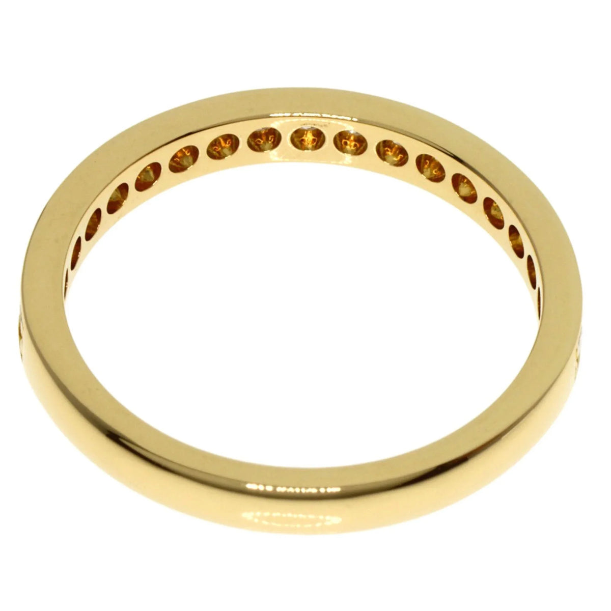 Pre-Owned Cartier Diamond Half Eternity #50 Ring K18 Pink Gold Women's  (Good)