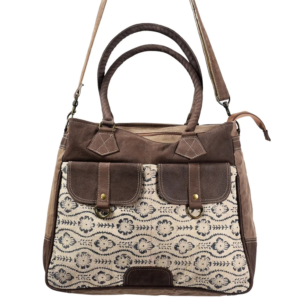 KB417  Upcycled Wool Upcycled Canvas Genuine Leather women bag western handbag purse