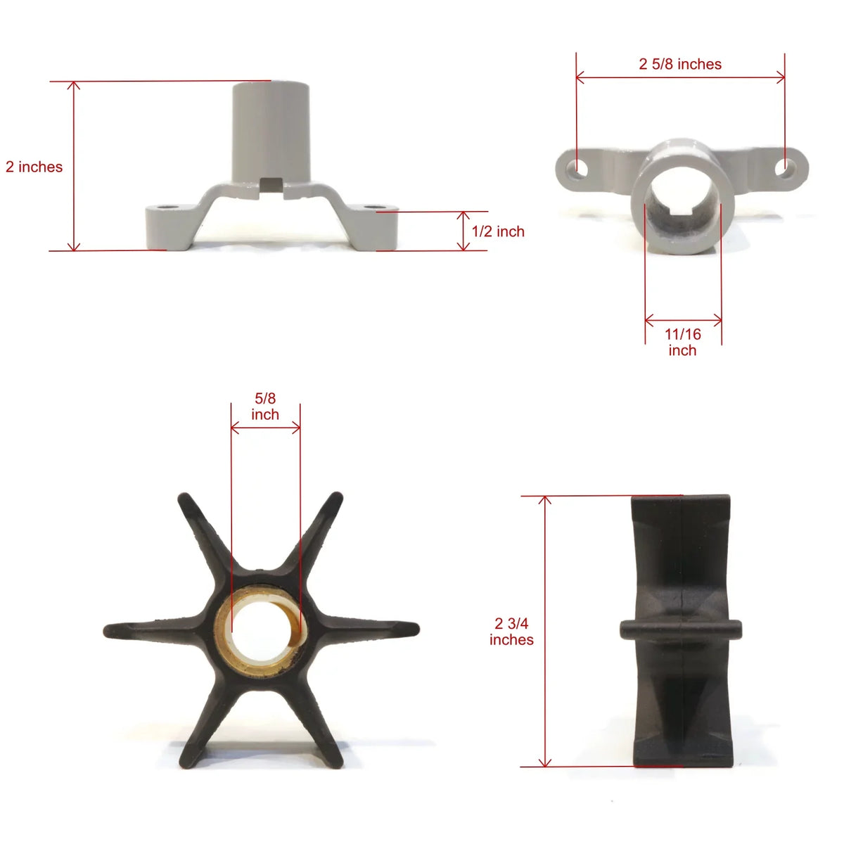 The  Shop | Water Pump Impeller Kit for 1979 Evinrude, Johnson 9.9, 50, 55  Outboard Boat
