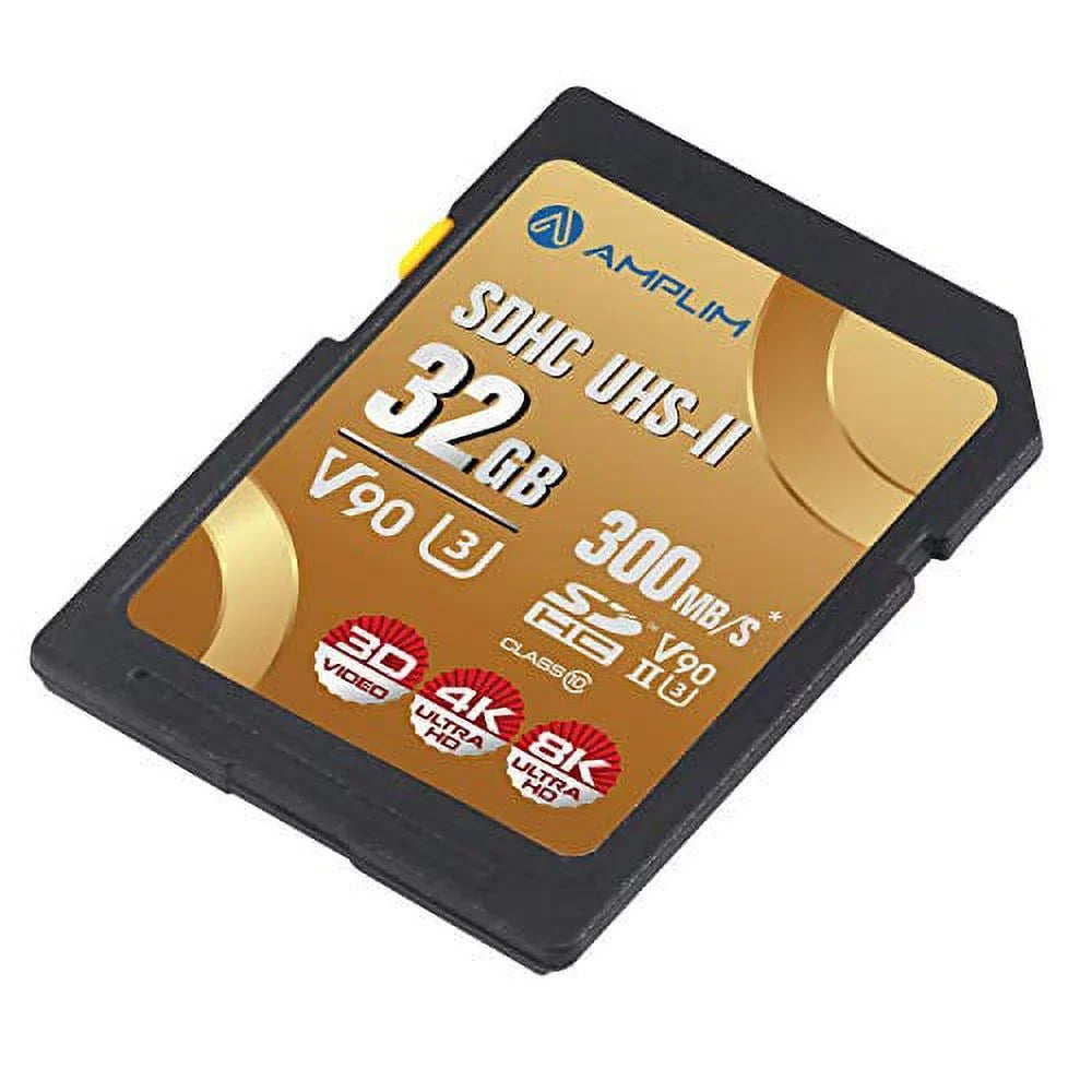 Amplim Extreme High Speed 32GB - V90   Card for 4K 8K  Video Camera Camcorder