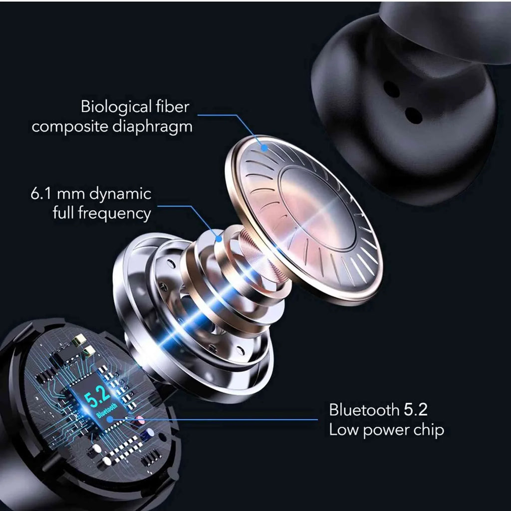 UrbanX True Wireless Bluetooth Earbuds + Charging Case, Black, Dual Connect, IPX5 Water Resistance, Bluetooth 5.2 Connection, Balanced, Bass Boost Compatible with Lenovo Tab M10 Gen 3