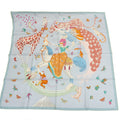 Pre-Owned Hermes  Carre 90 Story Blue Glacier Pink Multicolor Scarf Muffler H003875S Women's Silk Men's  SCARF90 2022AW Purchased in July 2022 (Like New)