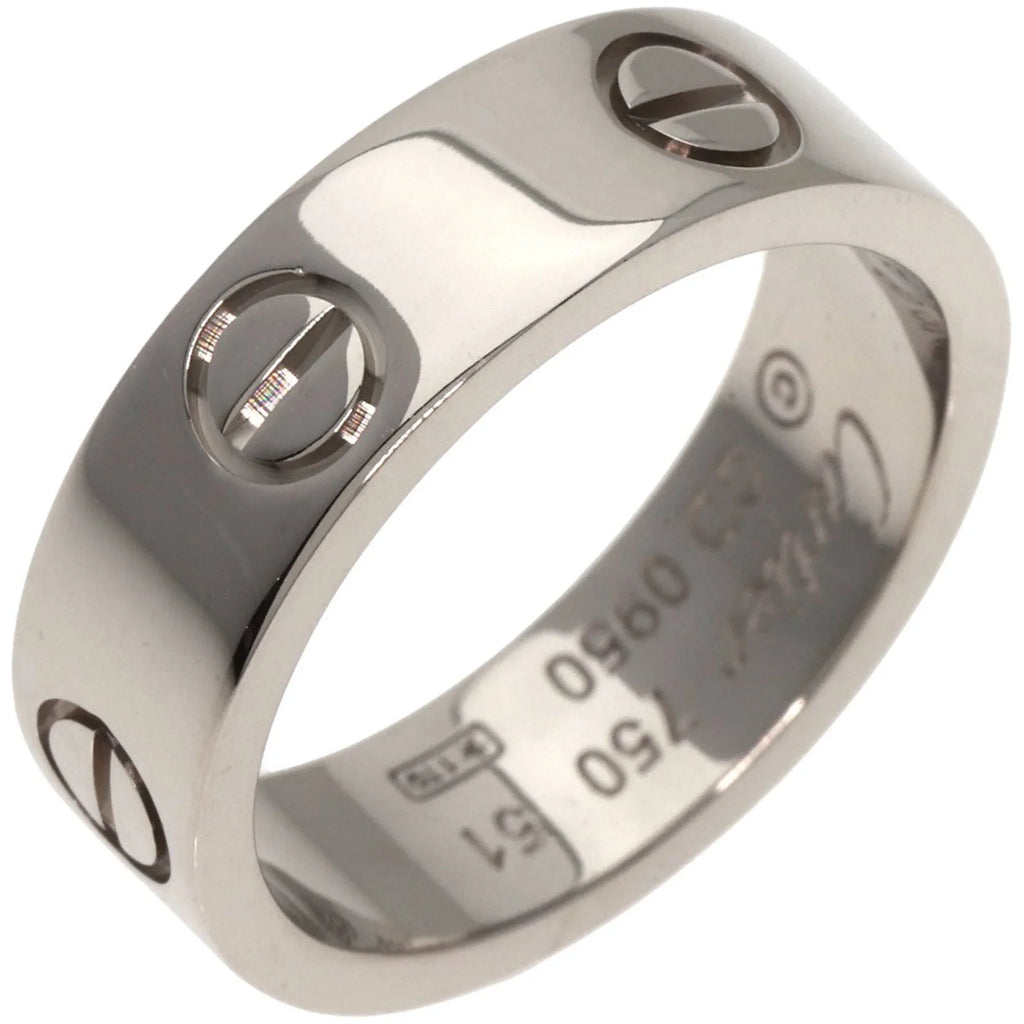 Pre-Owned Cartier Love Ring #51 Ring, 18K White Gold, Women's,  (Good)