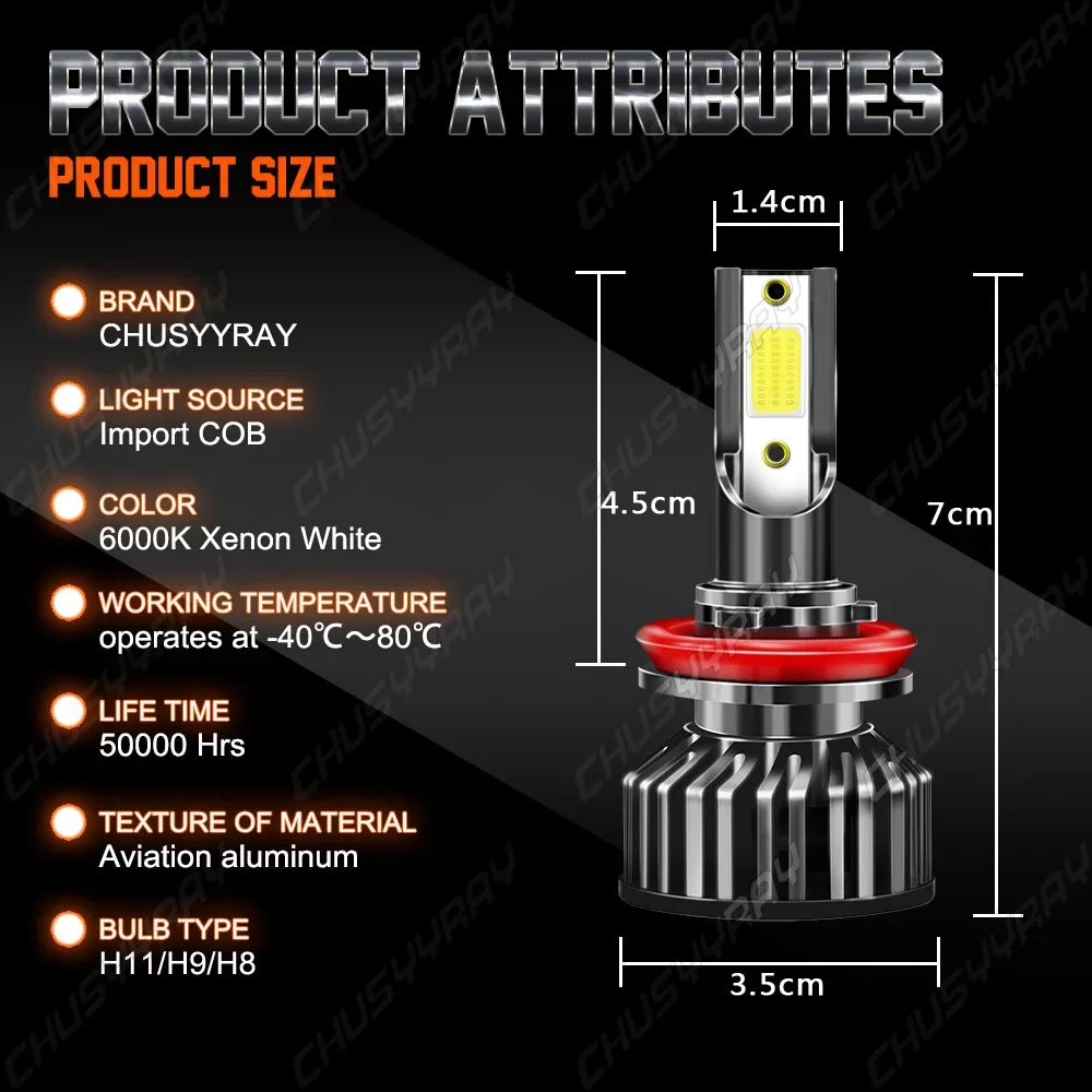 Compatible for Toyota Tacoma 2016 2017 2018 2019 2020 H11  Headlight High Low Bulbs Kit