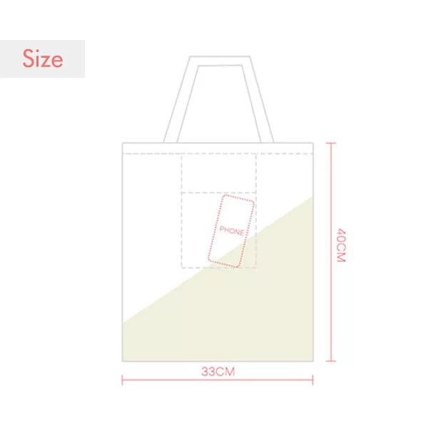 Flower Chrysanthemum Illustration Expression Sack Canvas Tote Shoulder Bag
