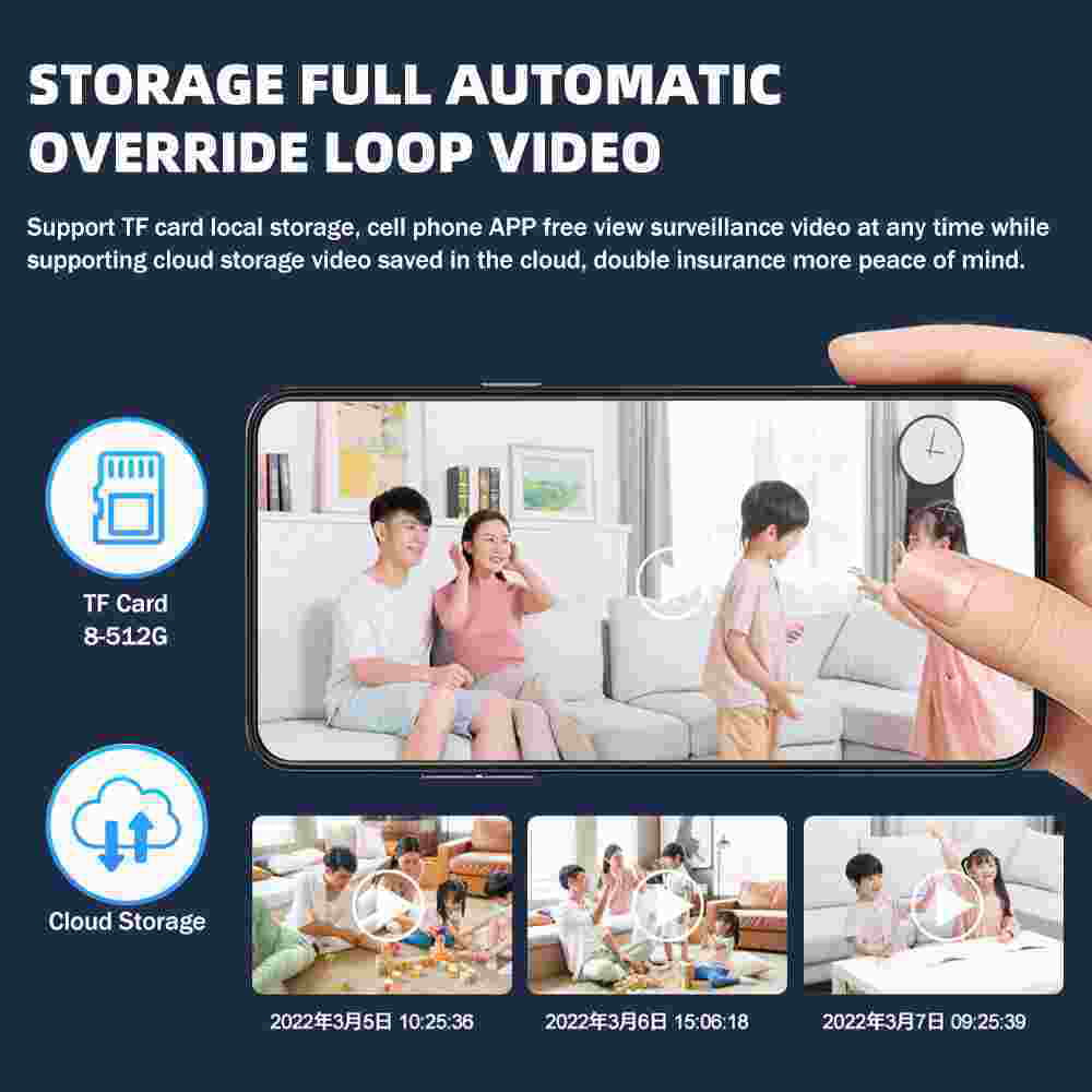 Kepeak WiFi  Bulb Security Camera, Home Cameras with Motion Detection, Clear Vision