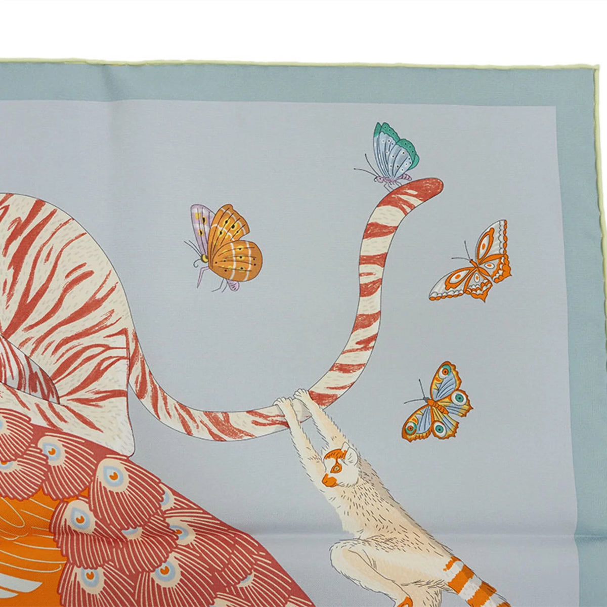 Pre-Owned Hermes  Carre 90 Story Blue Glacier Pink Multicolor Scarf Muffler H003875S Women's Silk Men's  SCARF90 2022AW Purchased in July 2022 (Like New)