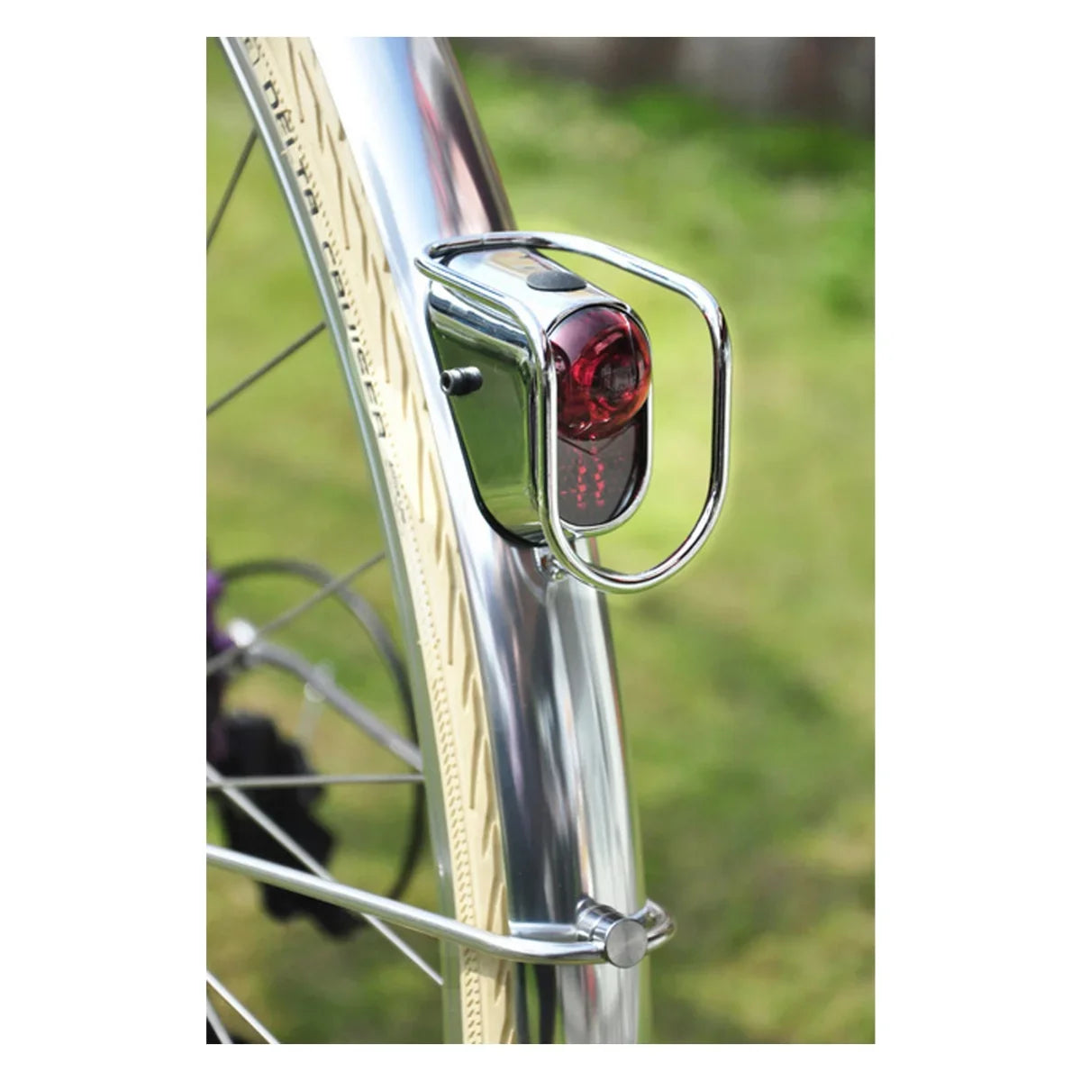 Pure Cycles Light Pure Rear City Bike Tail Light  Chrome